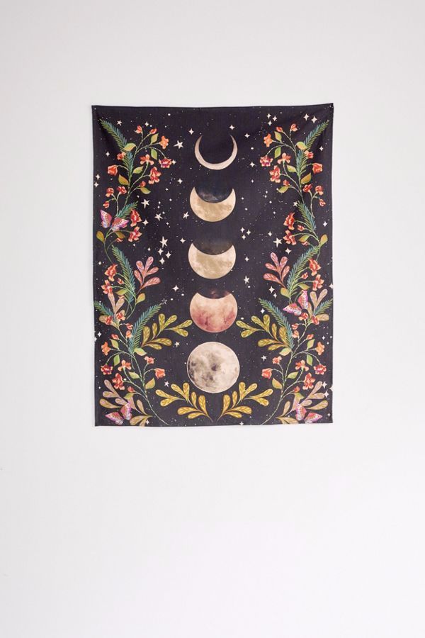 Moonlit Garden Tapestry Urban Outfitters Boho Painting