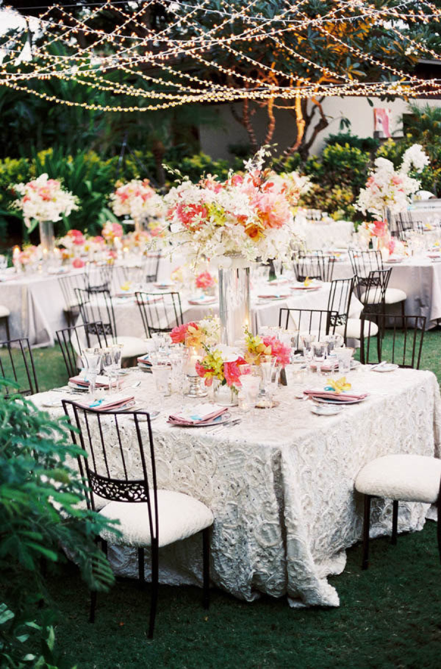 Elegant Garden Wedding Reception