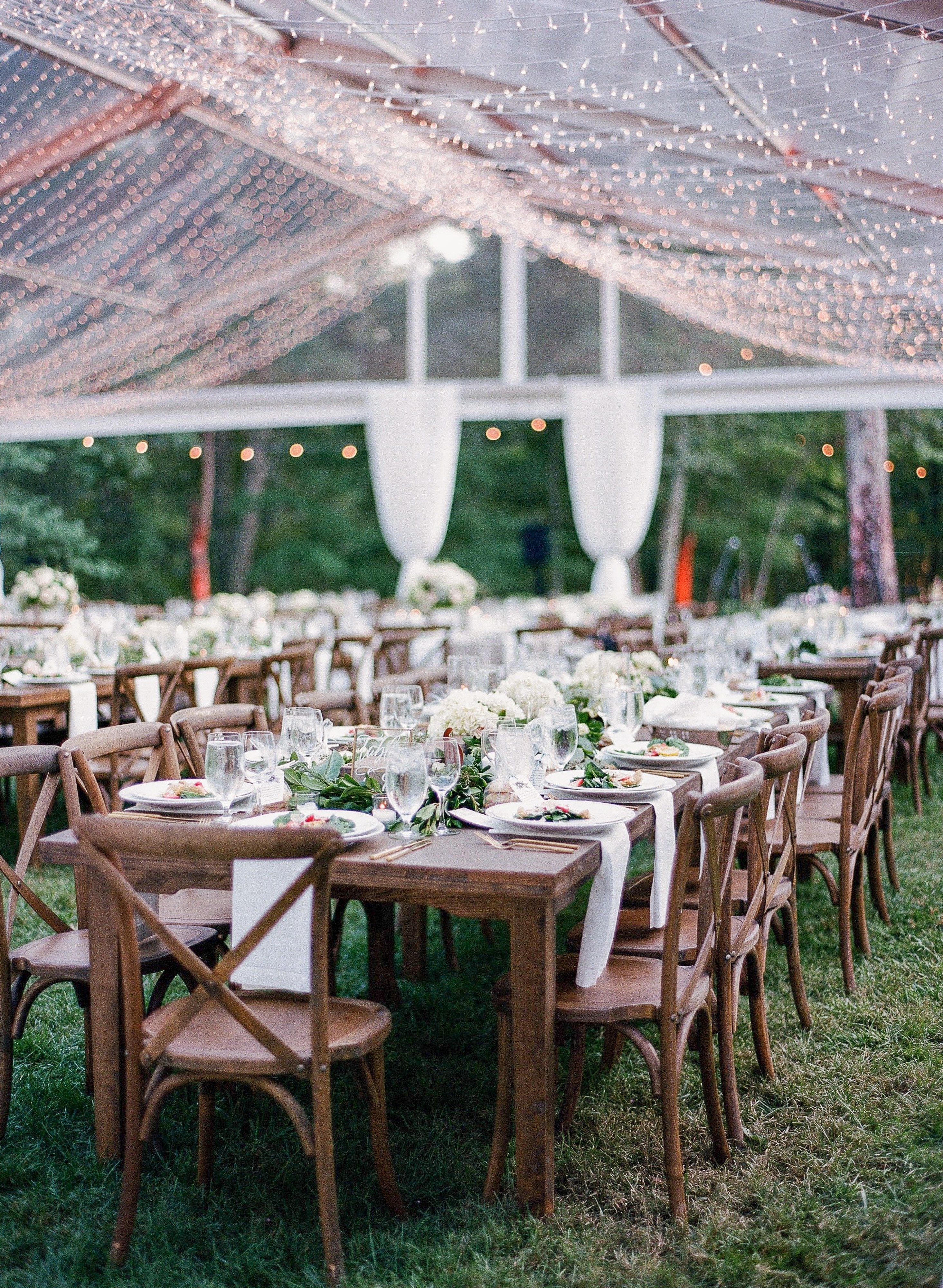 Romantic Outdoor Wedding Reception