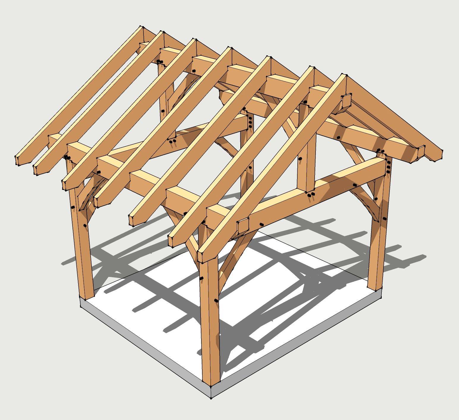 Pitched Roof Colorbeam Awning Roof Framing