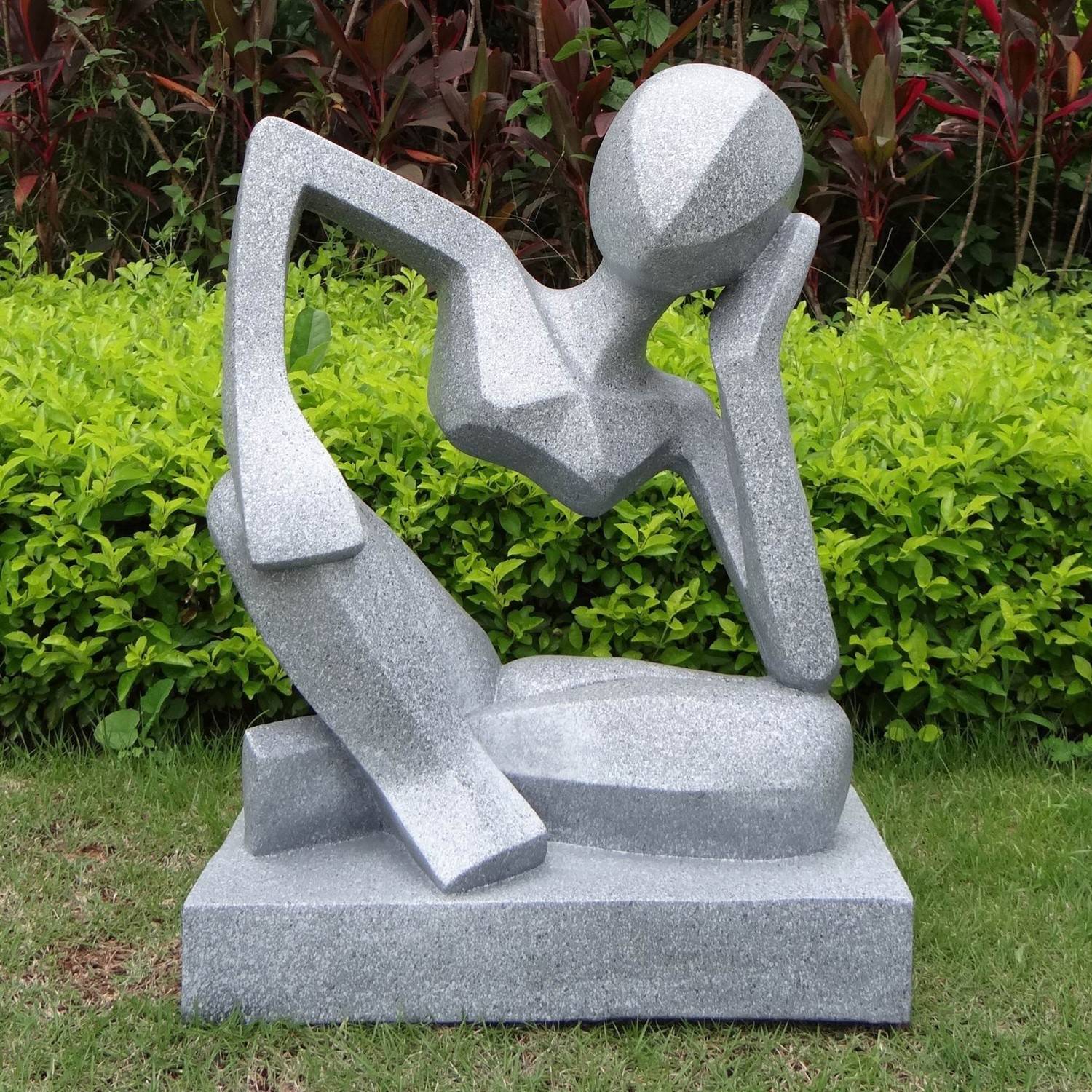 Yogapose Rabbit Resin Garden Statue