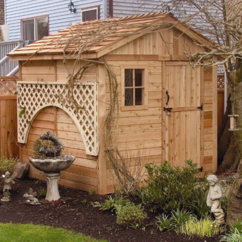 Wood Garden Storage Shed Premium Outdoor Tool Storage Garden Vertical