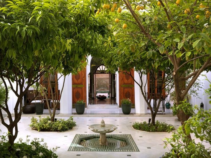Riad Courtyard Fountain