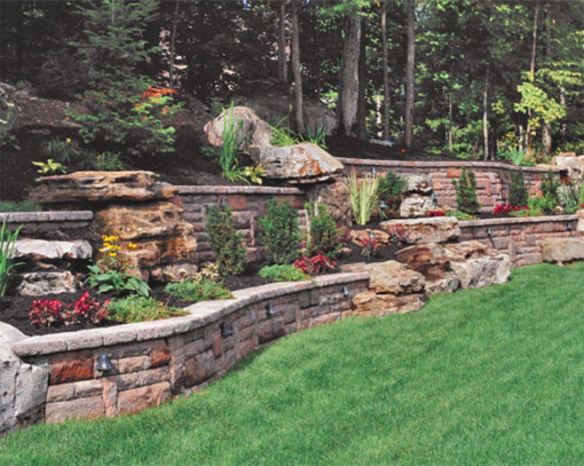 Economic Pond Retaining Wall Ideas Waterfalls Backyard