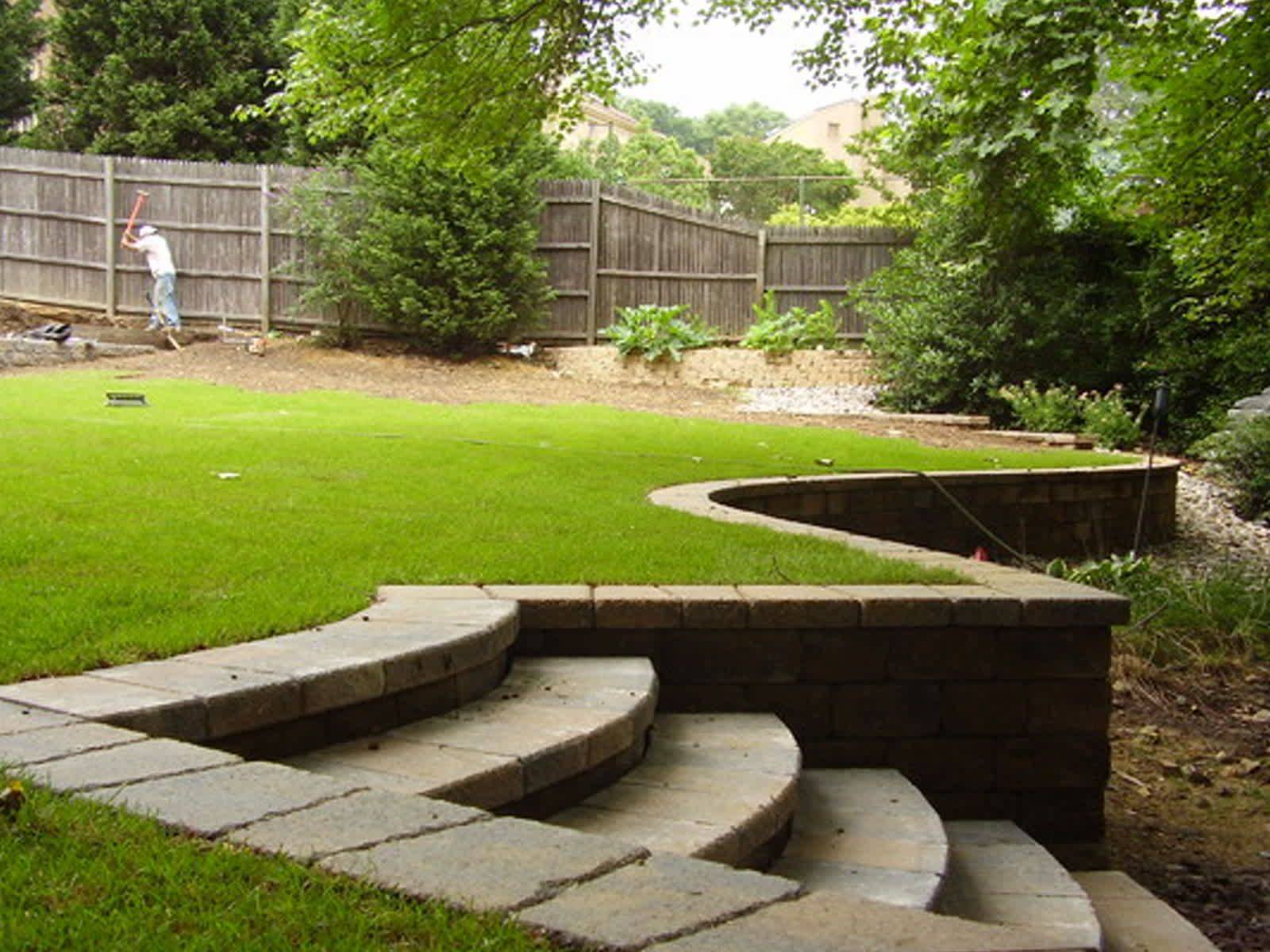 Lawn Terracing Google Search Large Backyard Landscaping