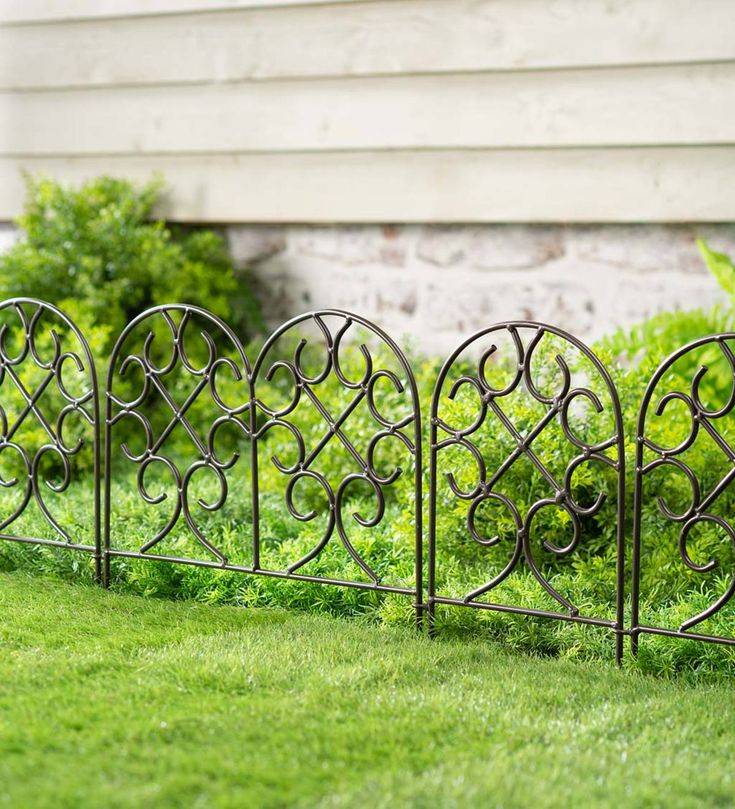 Scrolled Metal Garden Fence