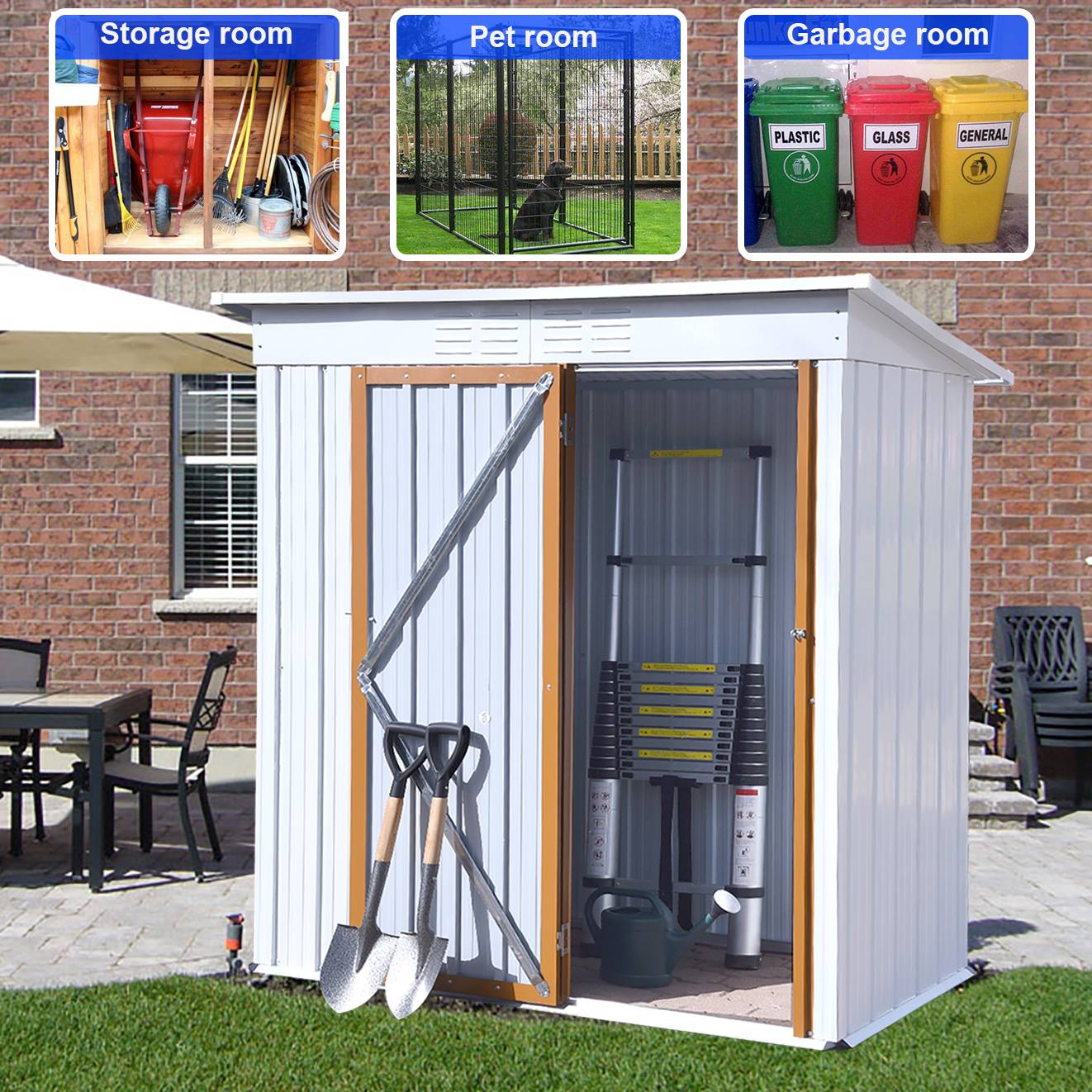 Jaxpety Garden Storage Shed