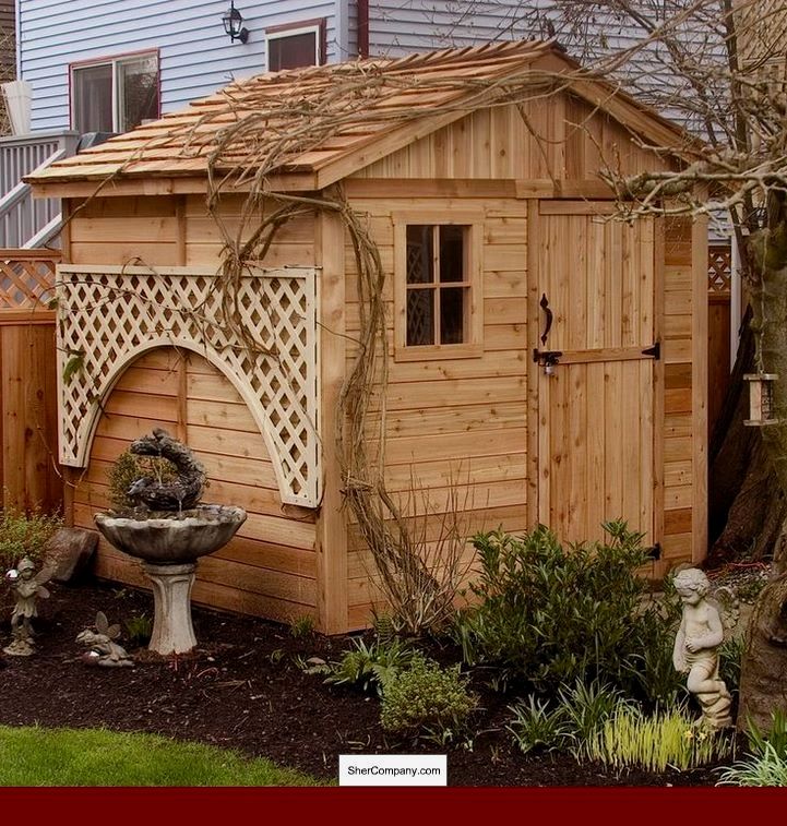 Wood Garden Storage Shed Premium Outdoor Tool Storage Garden Vertical