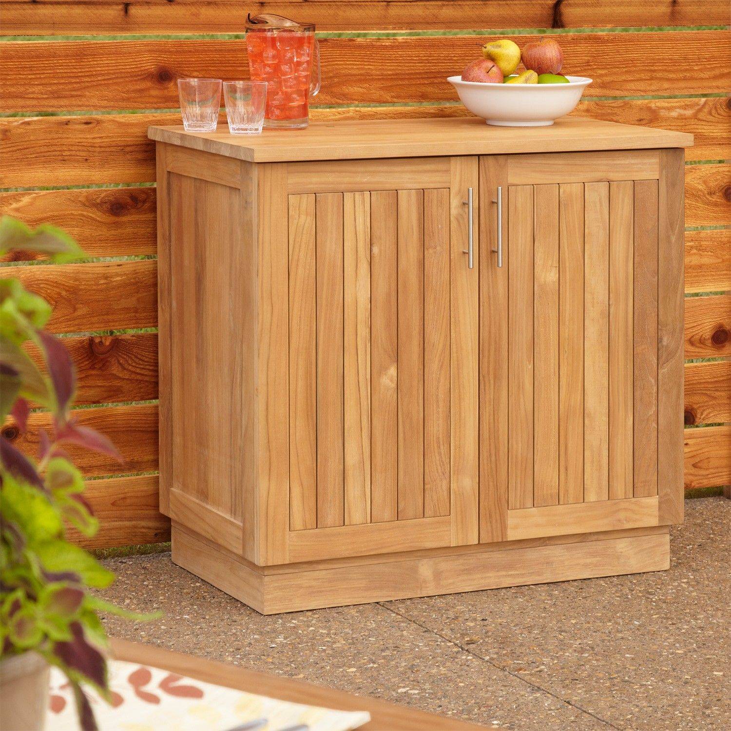 Storage Furniture Patio Teak Cabinet Outdoor Ideas Buffet Cedar
