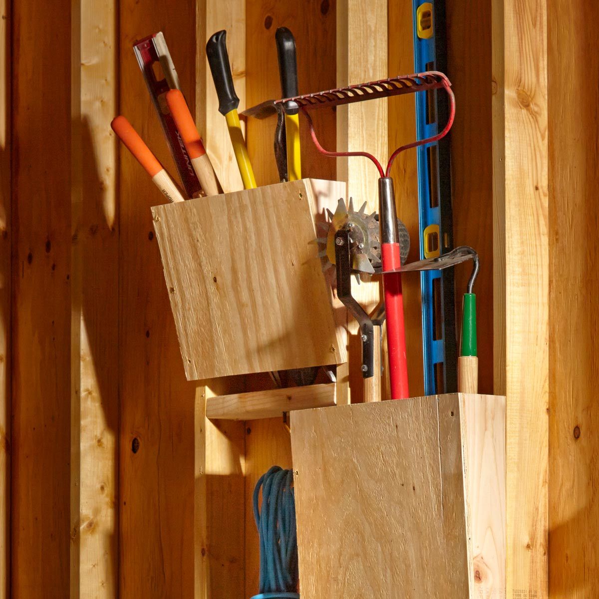 Double Decker Garden Tool Storage