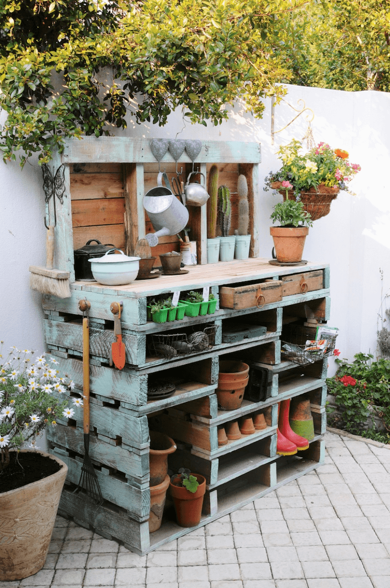 Awesome Diy Pallet Garden Bench And Storage Design Ideas