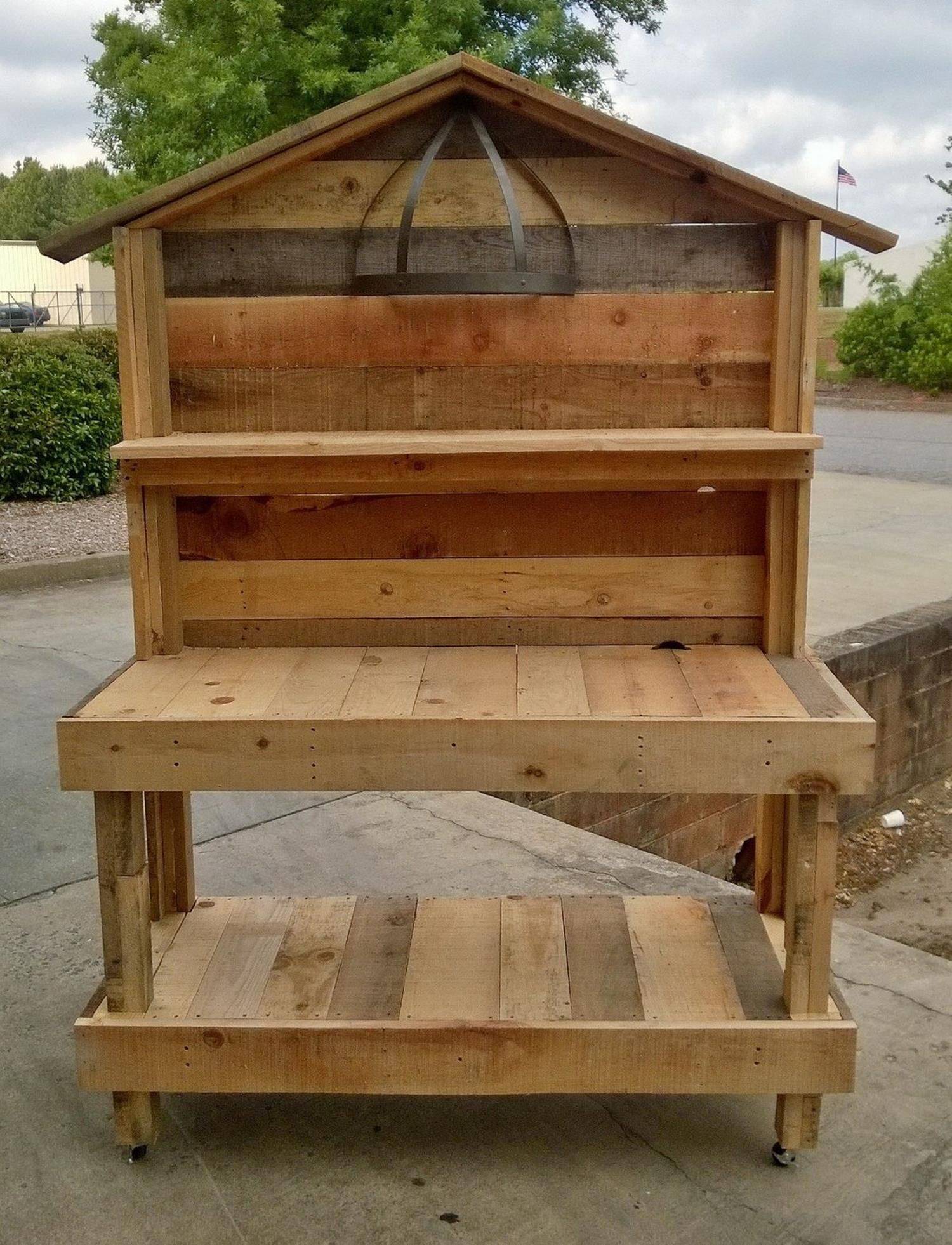 Awesome Diy Pallet Garden Bench And Storage Design Ideas Potting