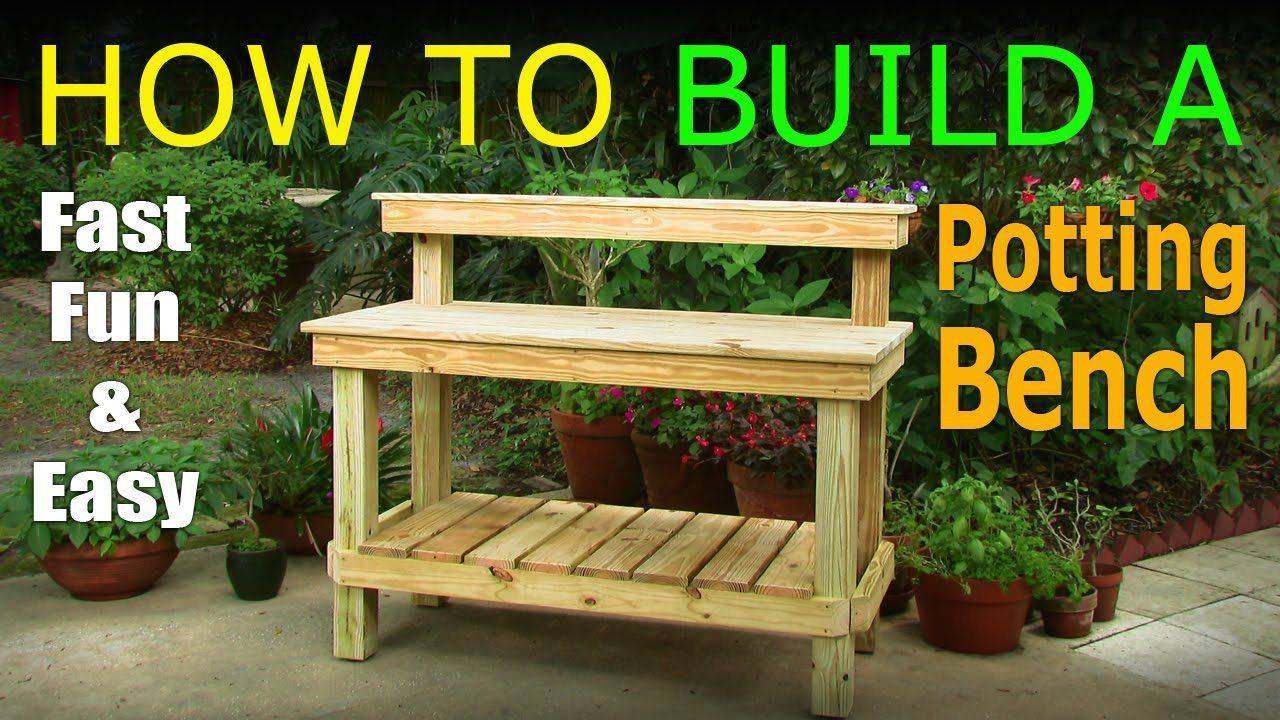 Diy Rustic Potting Bench Easy Diy