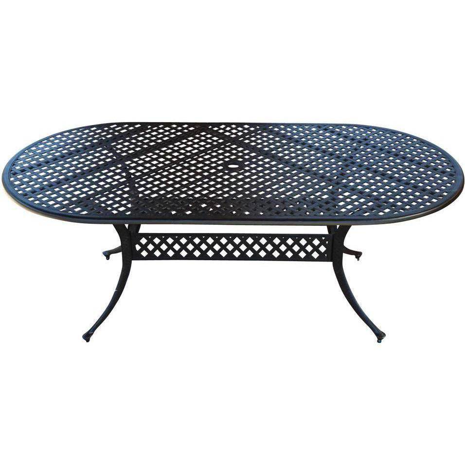 Glitzhome Vintage Outdoor Round Folding Metal Patio Table