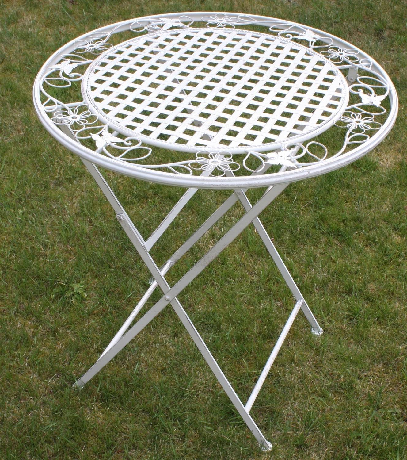 Metal Patio Table Side Outdoor Decorations