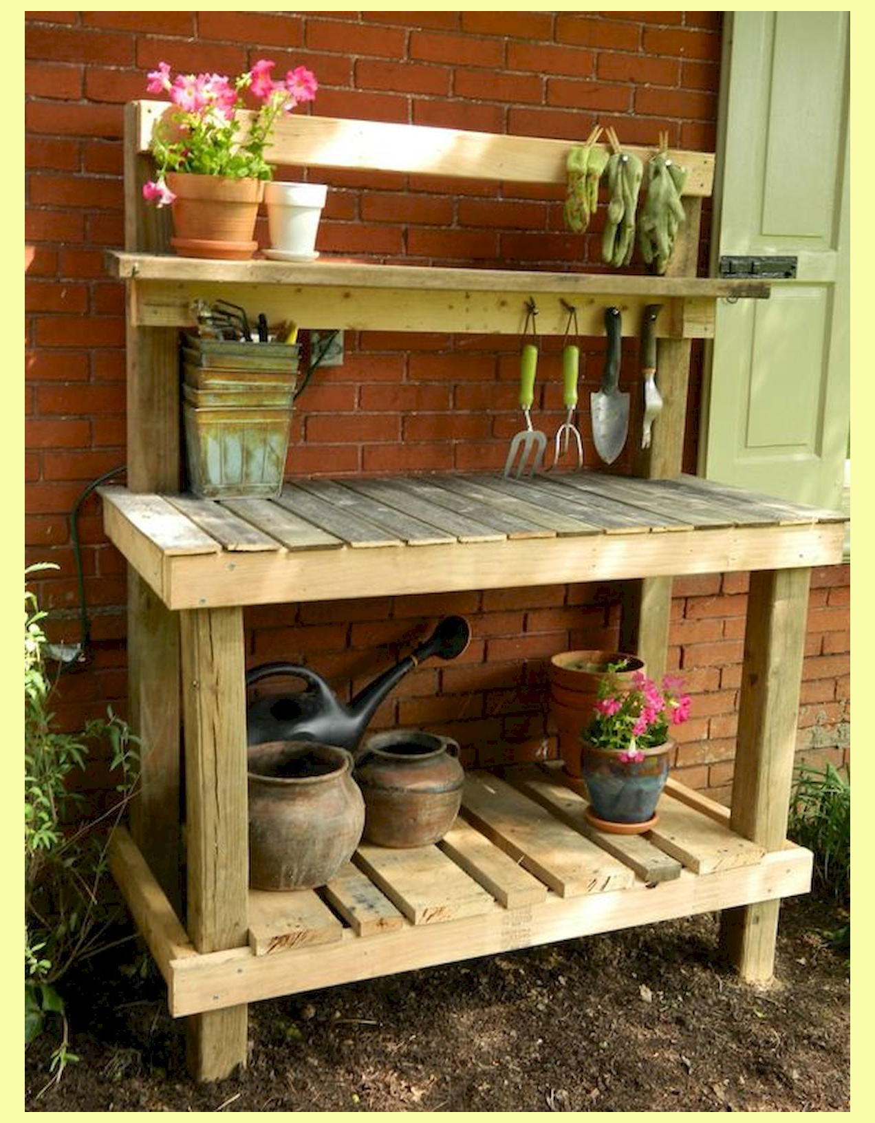 Garden Potting Bench Locally Handcrafted Out Of Redwood Starting At