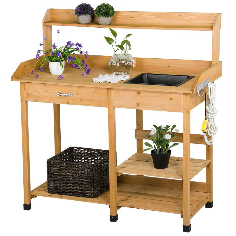 Solid Wood Potting Bench