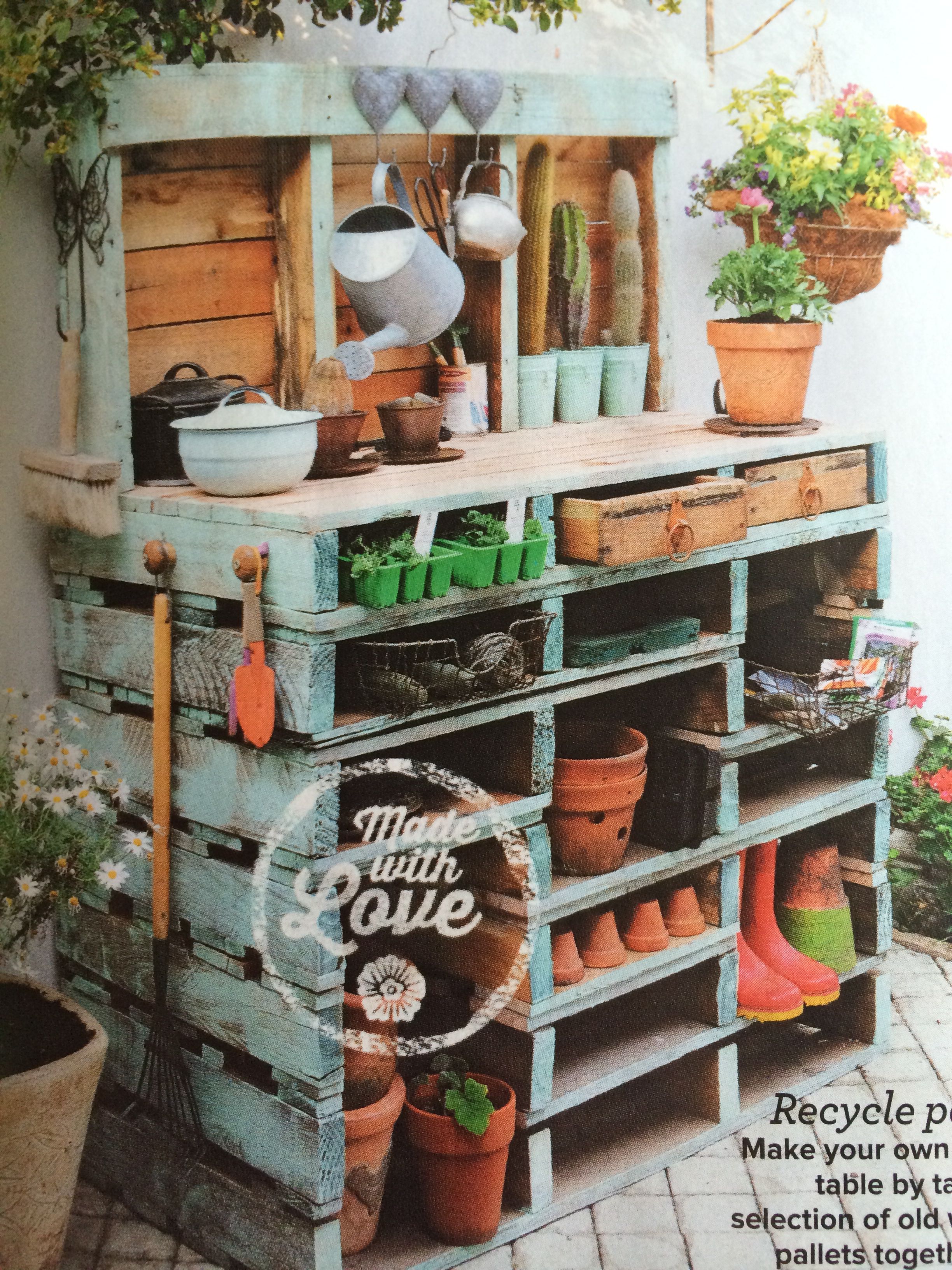 Topeakmart Potting Bench Outdoor Garden Work Bench Station Planting