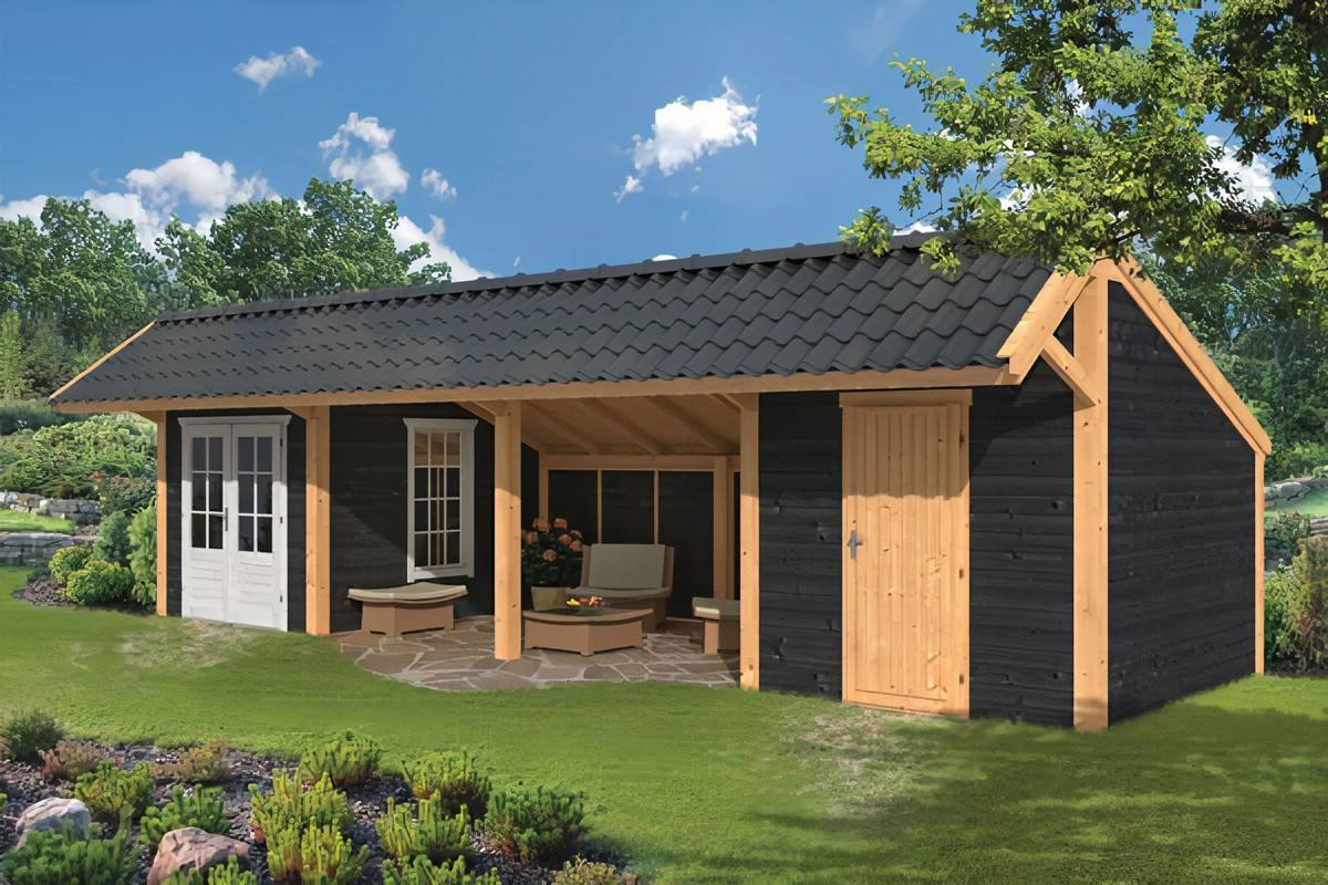 X Overlap Double Door Apex Windowless Wooden Shed