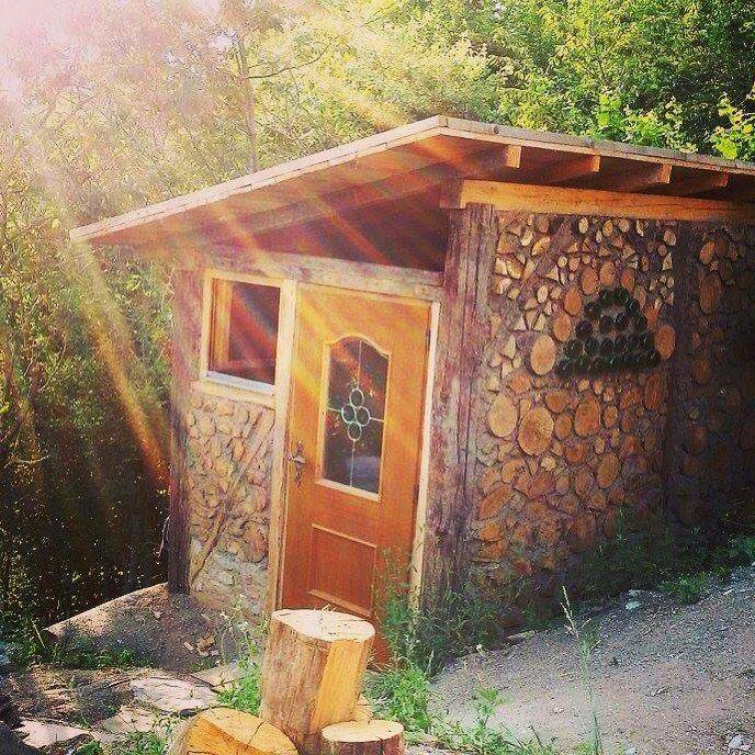 Shed Stackwall Style Cordwood Construction