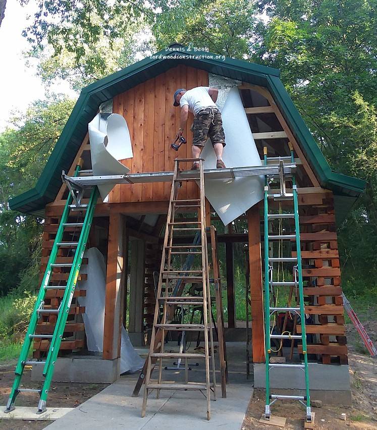 Shed Stackwall Style Cordwood Construction