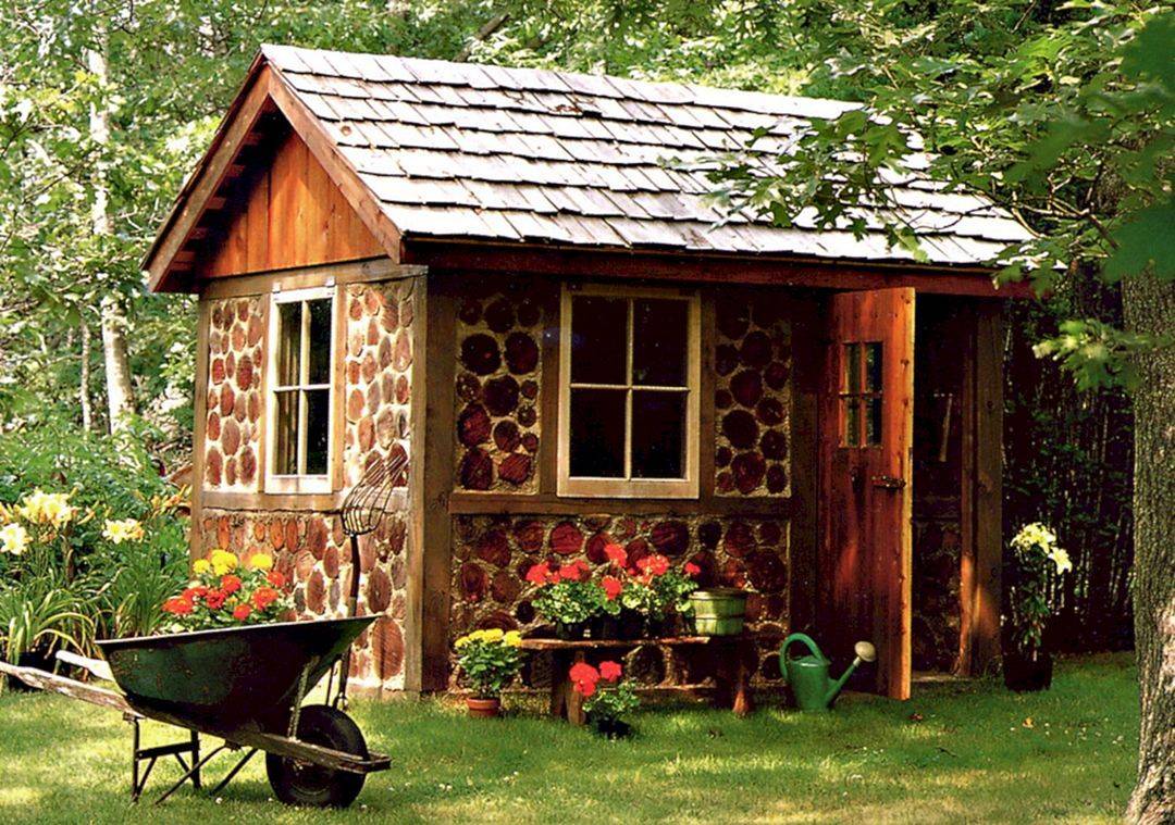 Cordwood Sheds And Cabins Sometimes Known As Stackwall Stovewood