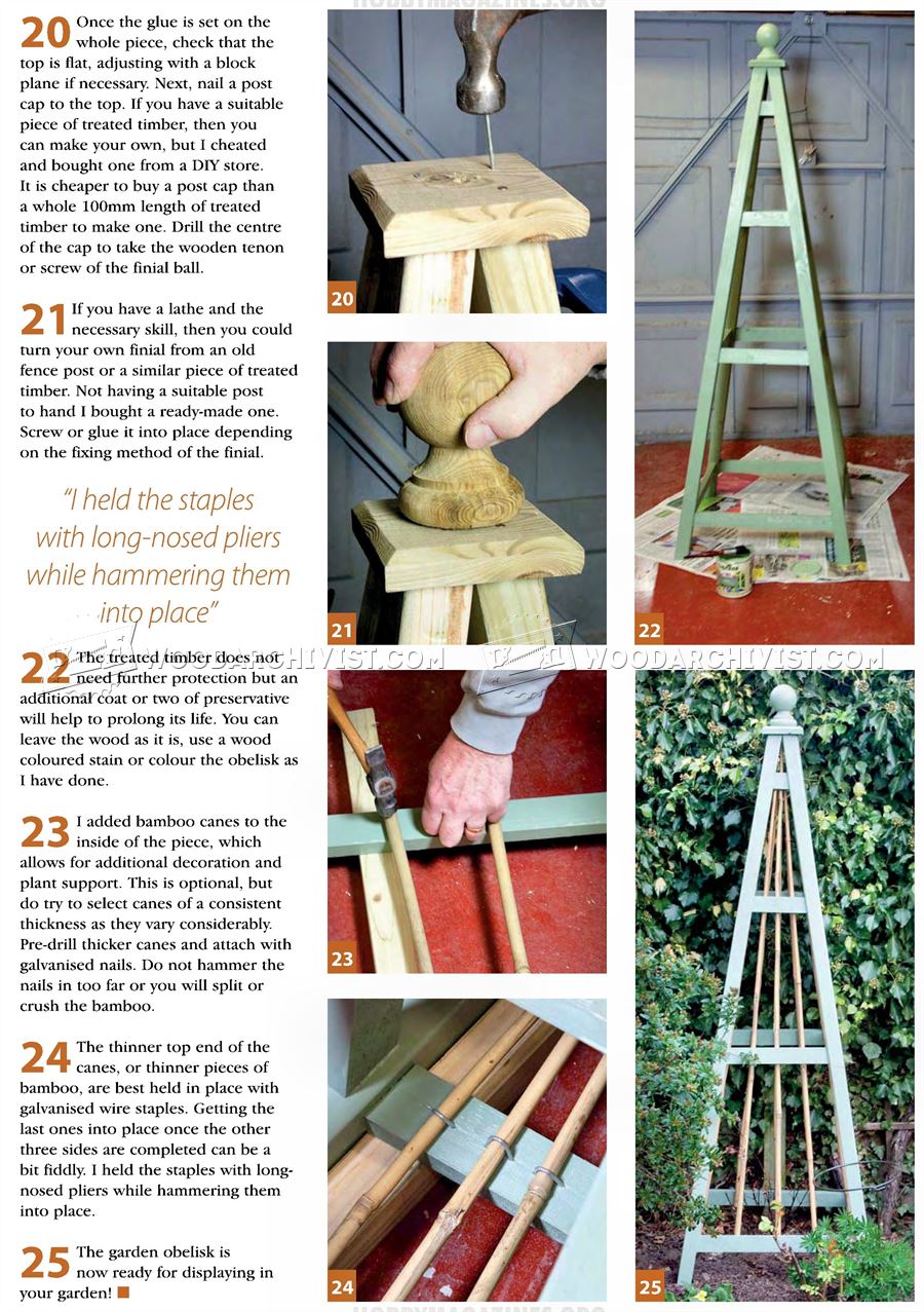 Diy Wooden Obelisk Plans