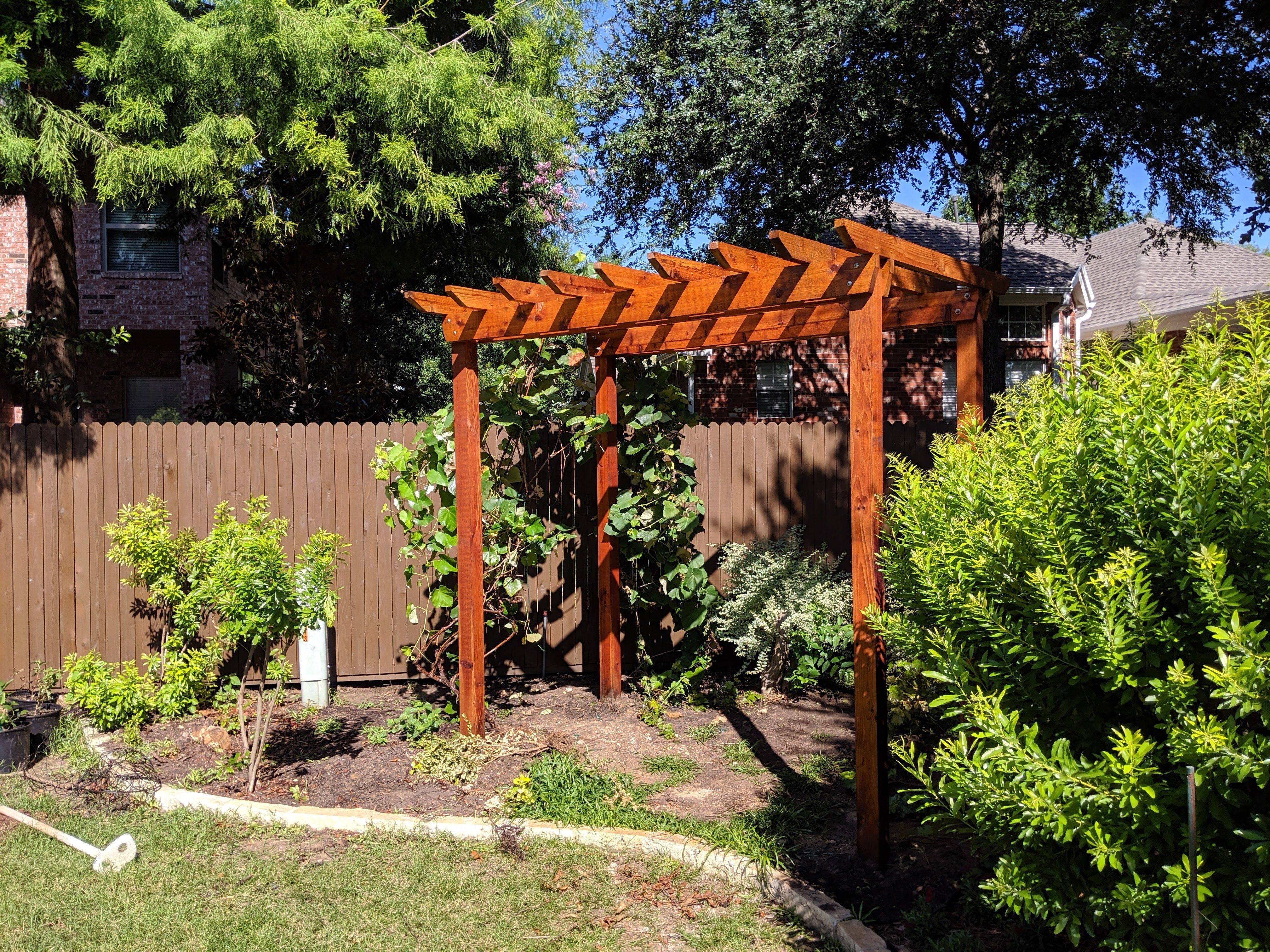 A Wooden Garden Arbor