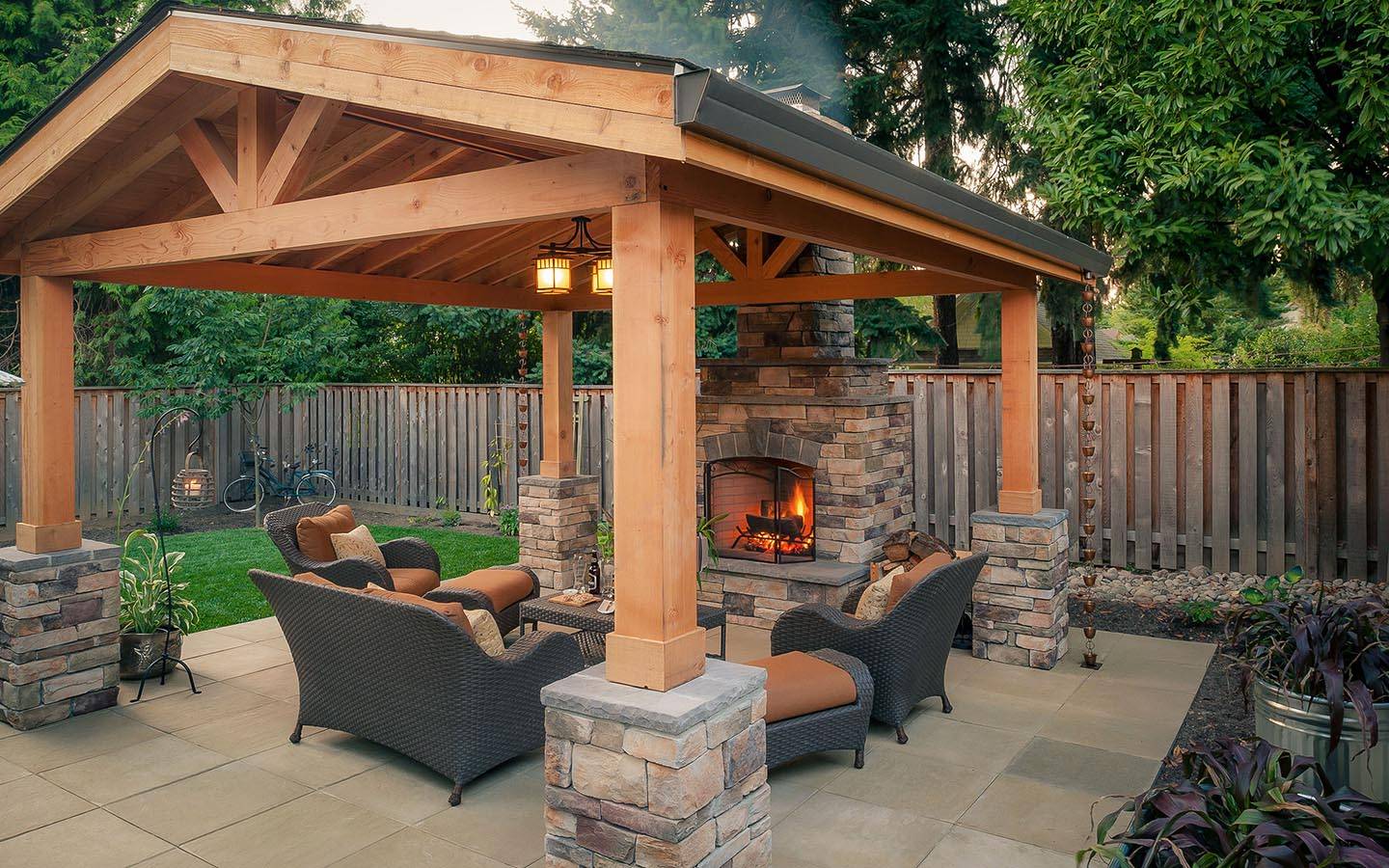 Awesome Covered Outdoor Kitchen Structures