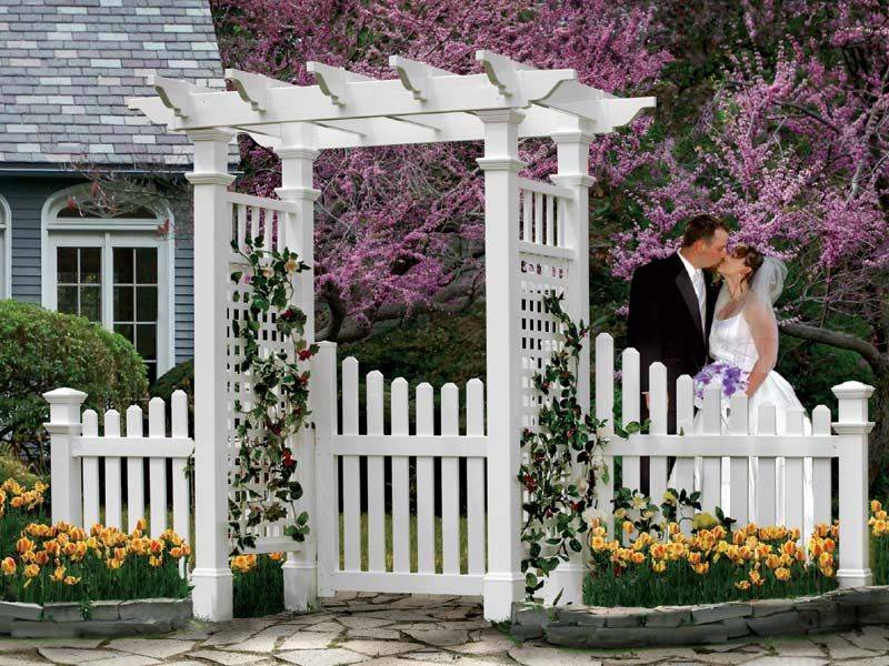 White Country Arbor Outdoor Life