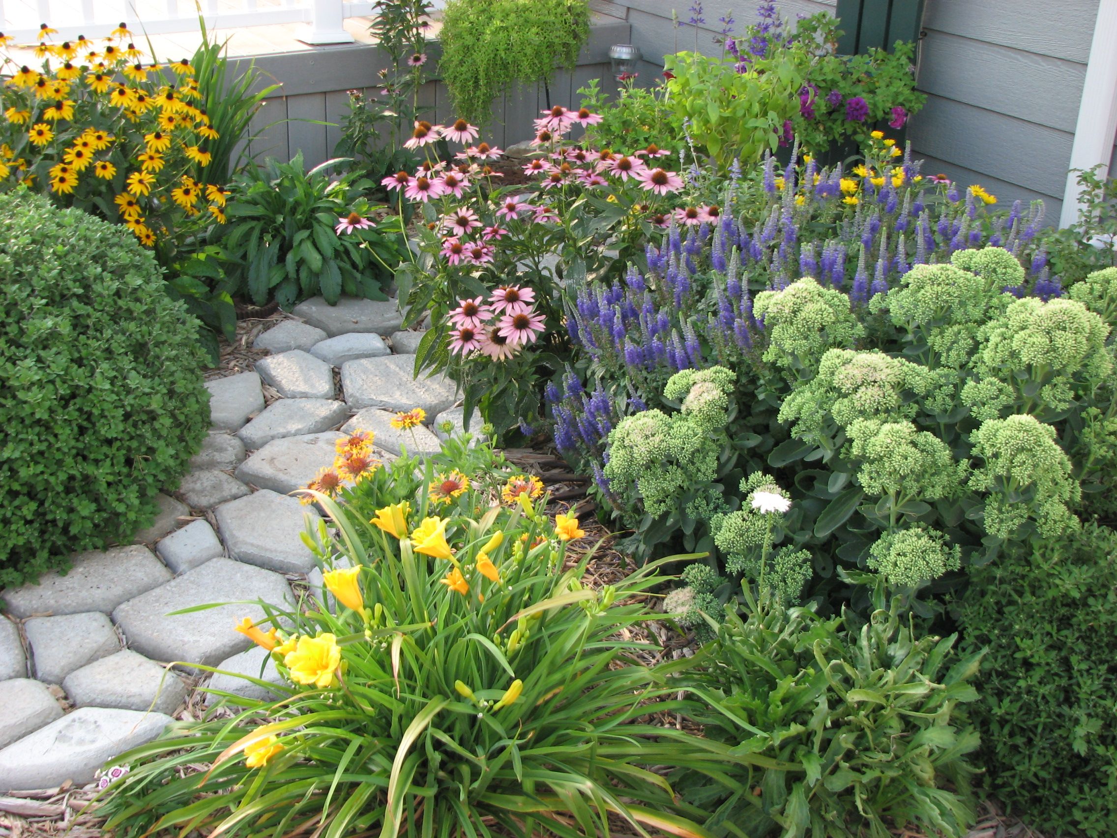 White Blooming Container Gardens