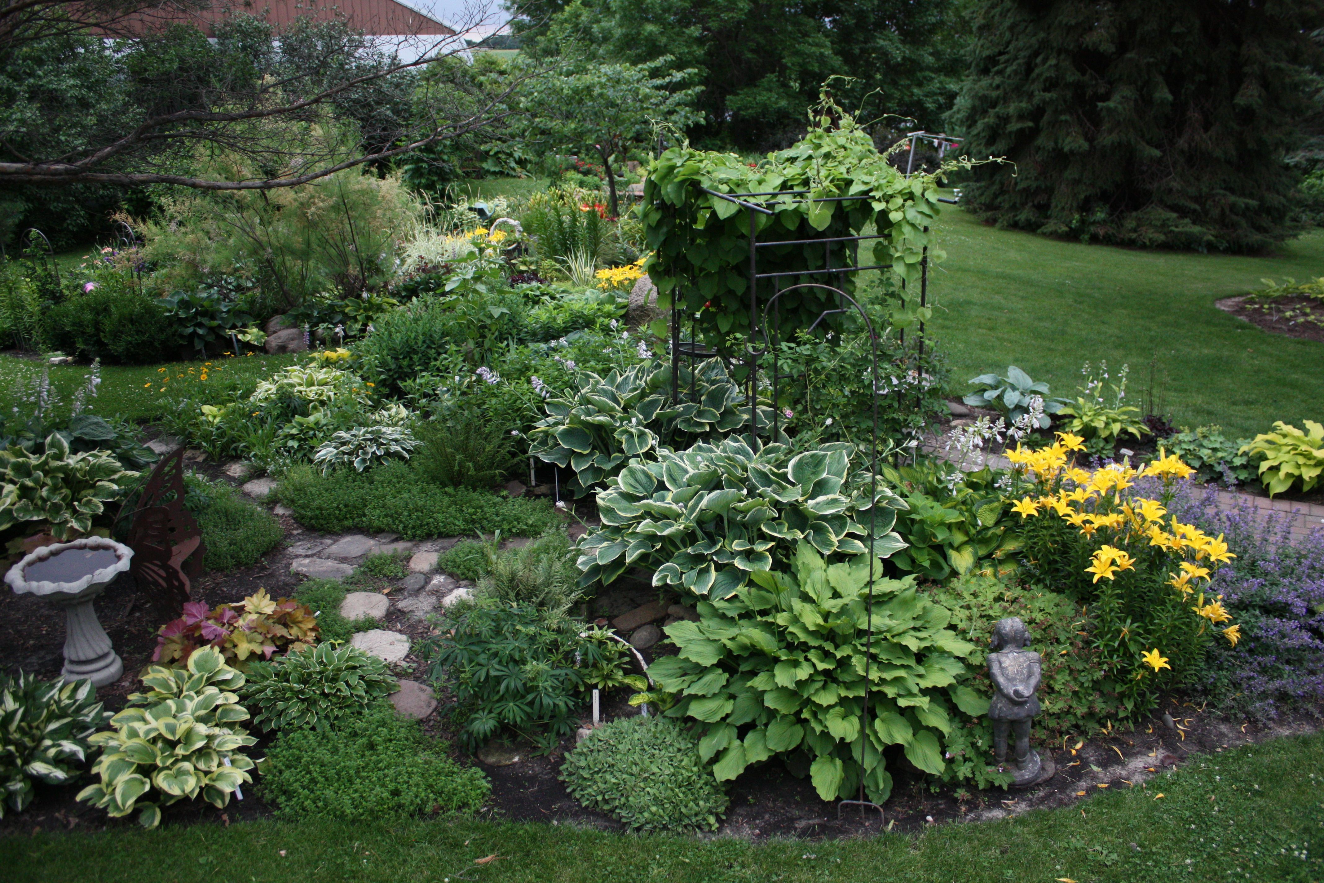 Peaceful Hosta And Fern Garden Ferns Garden Shade Garden Garden