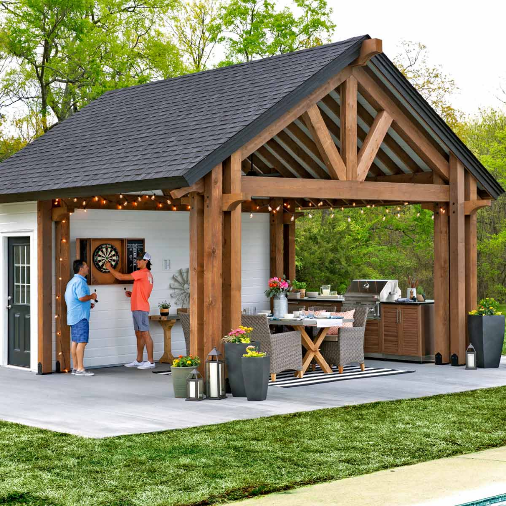 X Farmhouse Pavilion Garden Sheds