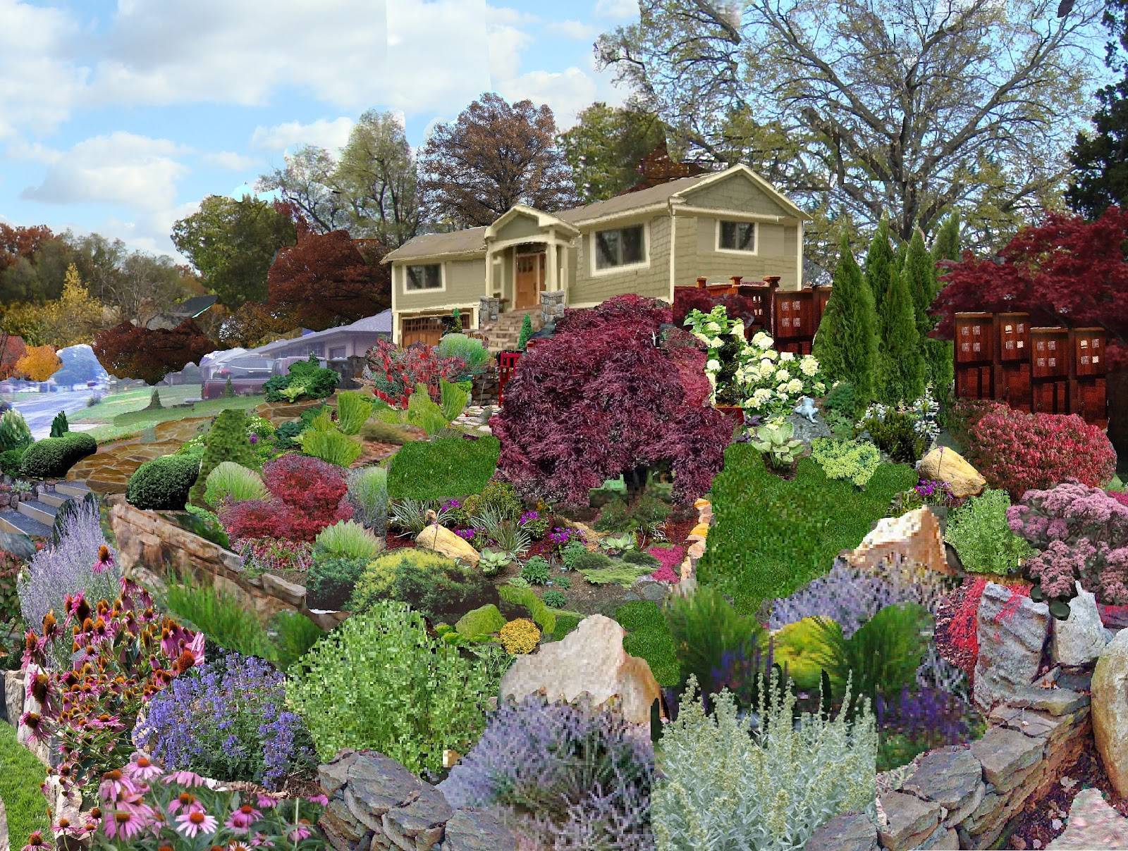 Marvelous Rock Garden Ideas Backyard Front Yard