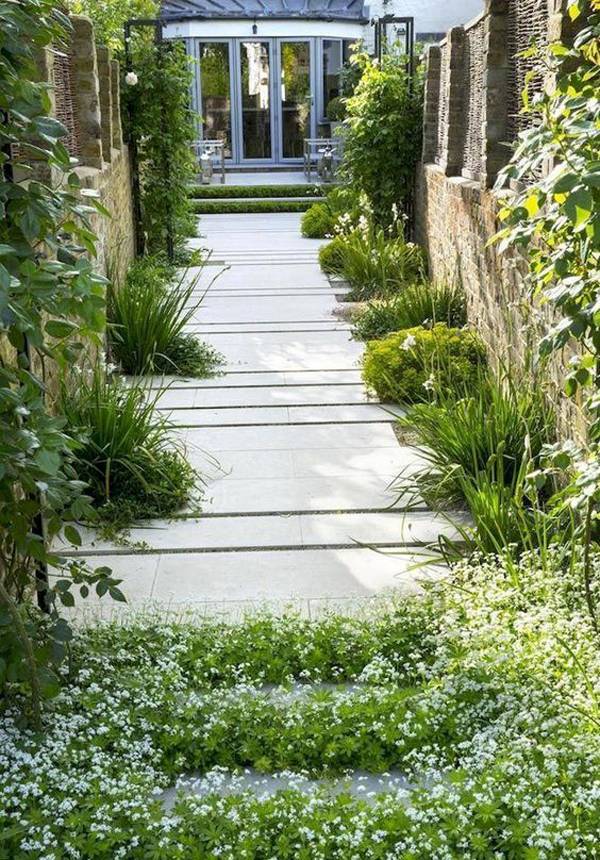 Small Side Yard Patio Stone Affordable Garden Path Ideas