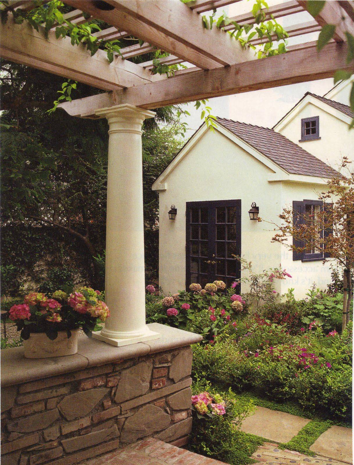 French Country Cottage Metalgazebo Backyard Pergola