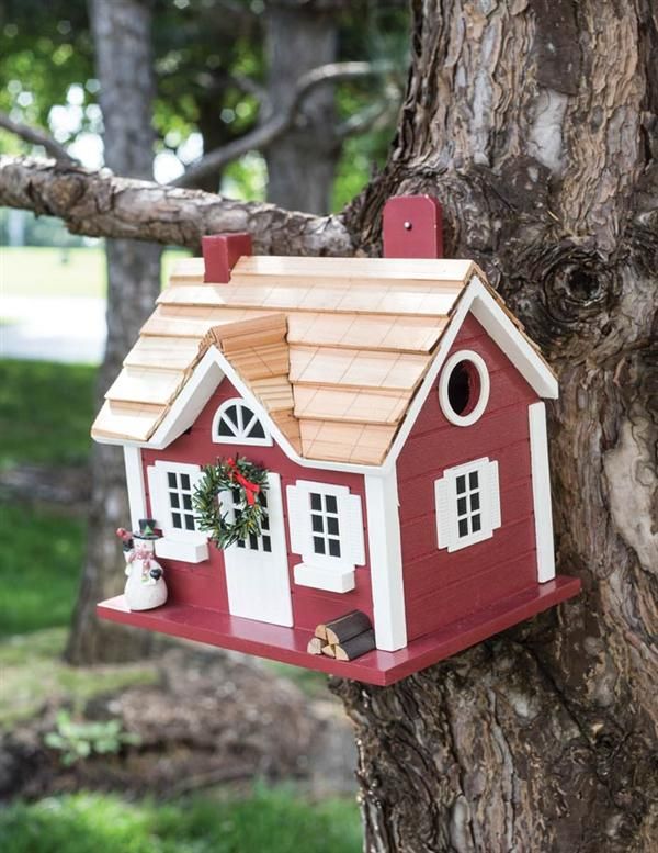 Forest Cottage Personalised Garden Hanging Bird House