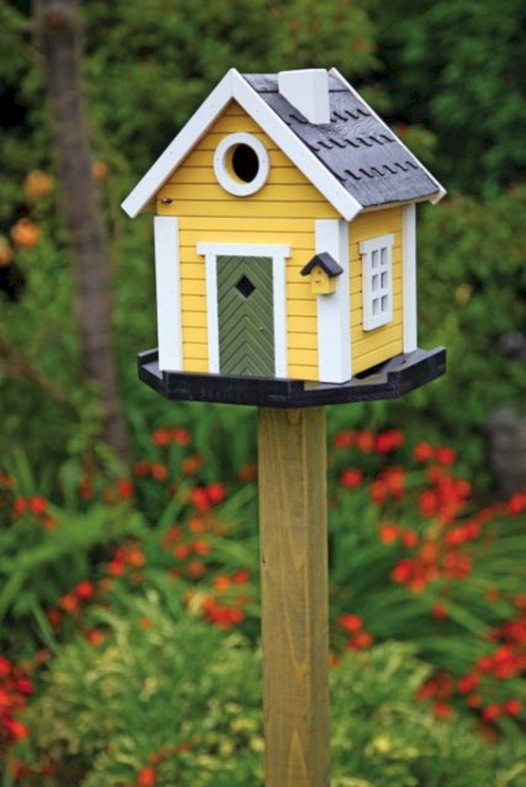 Personalised Green Cottage Garden Bird House