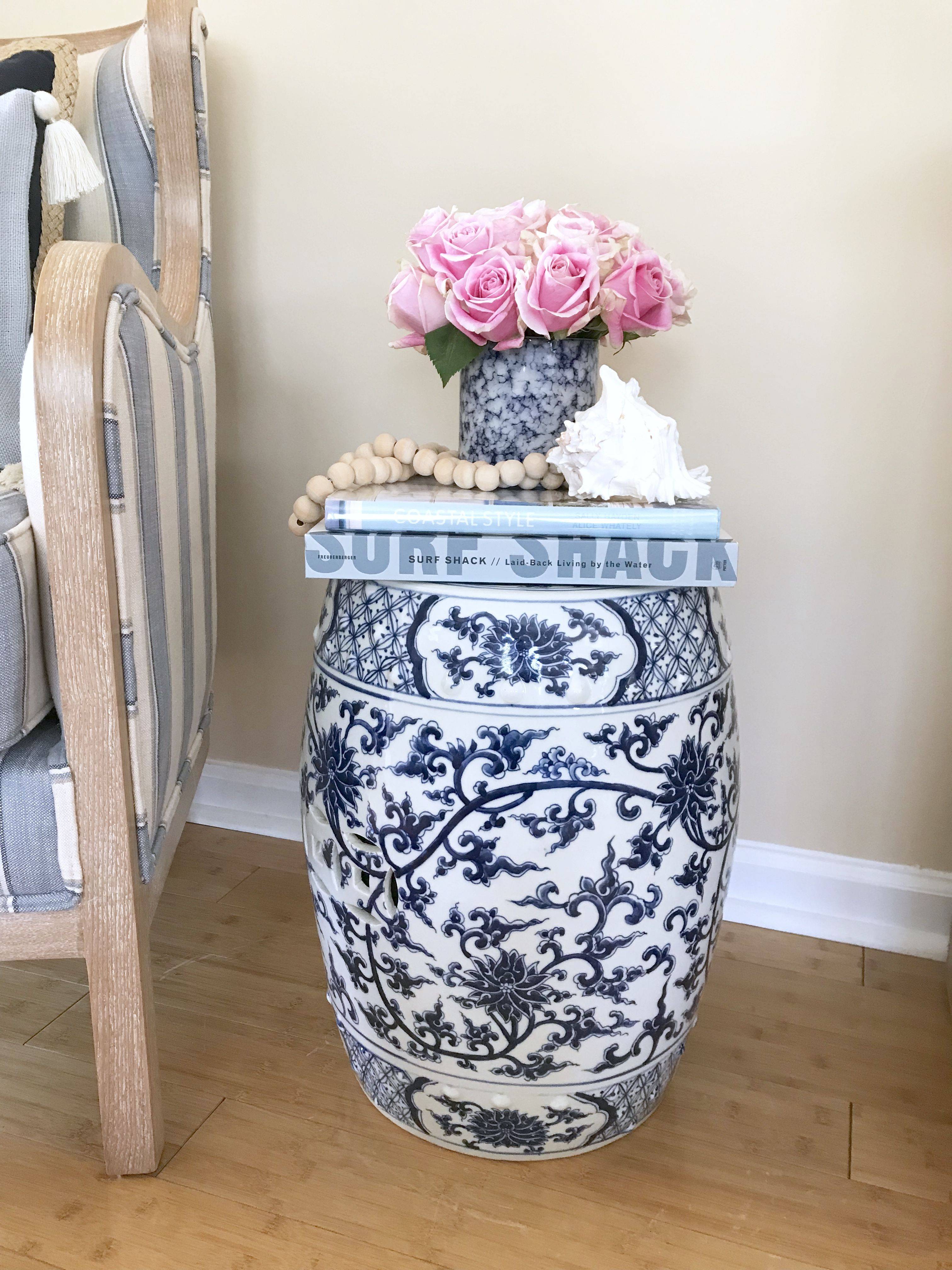 10 Blue and White Garden Stool Ideas You Must Look SharonSable