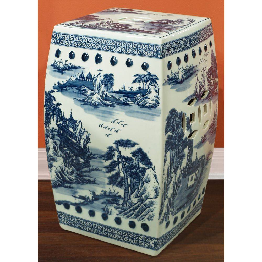 13 Blue and White Ceramic Garden Stool Ideas To Consider SharonSable