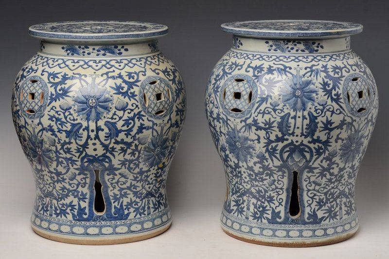 White Porcelain Garden Stool