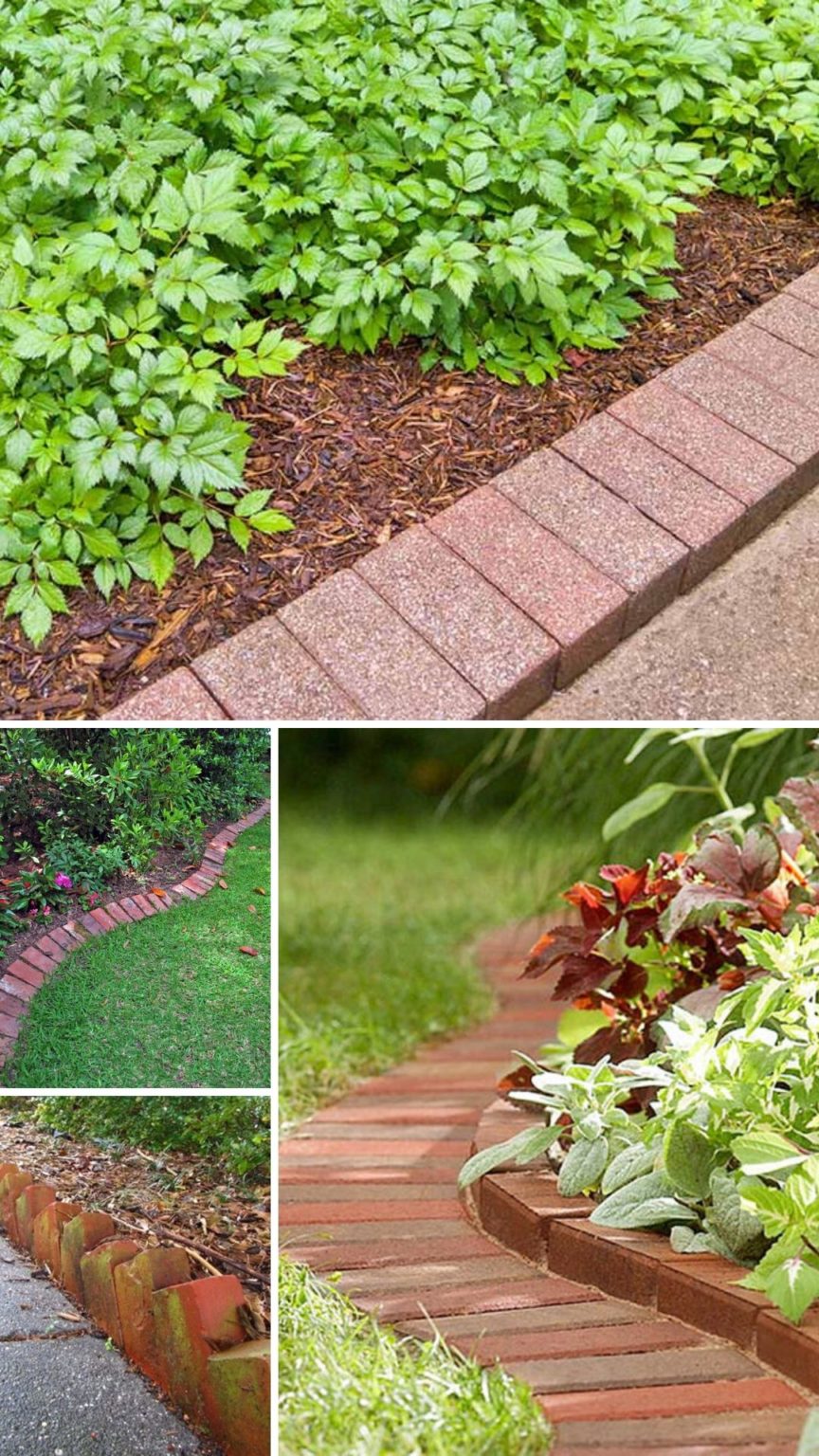 Stack Stone Brick Garden Edging