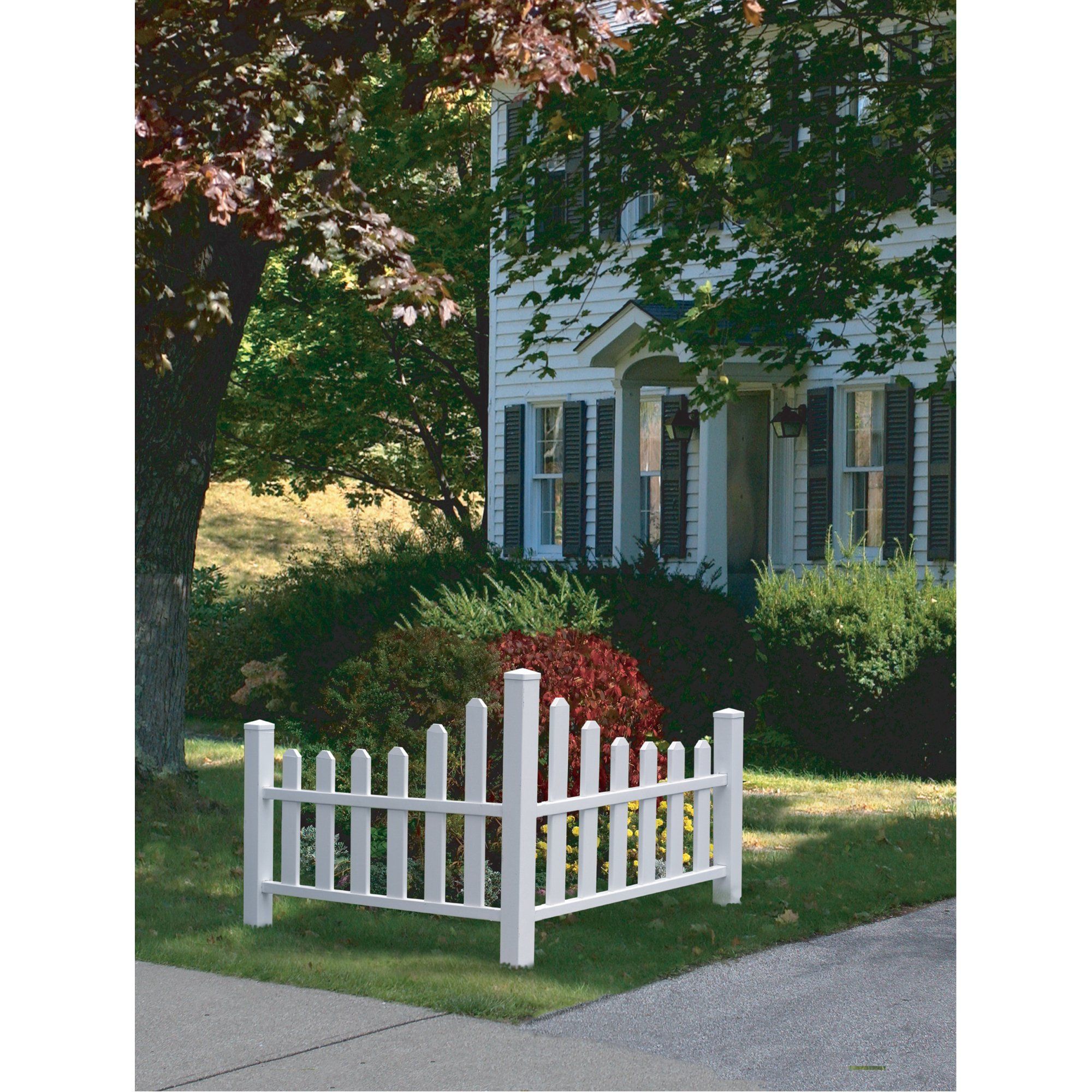 White Picket Privacy Fence Vinyl Privacy Fence Backyard Fences