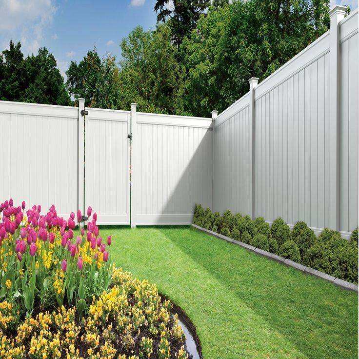 Ashley Vinyl Corner Picket Accent Fence Garden Fence