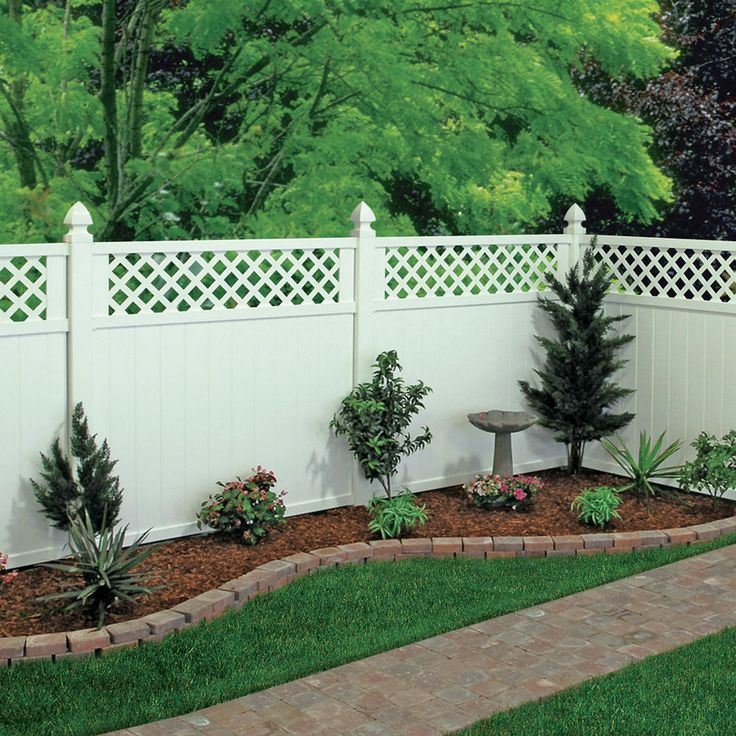 White Picket Privacy Fence Vinyl Privacy Fence Backyard Fences