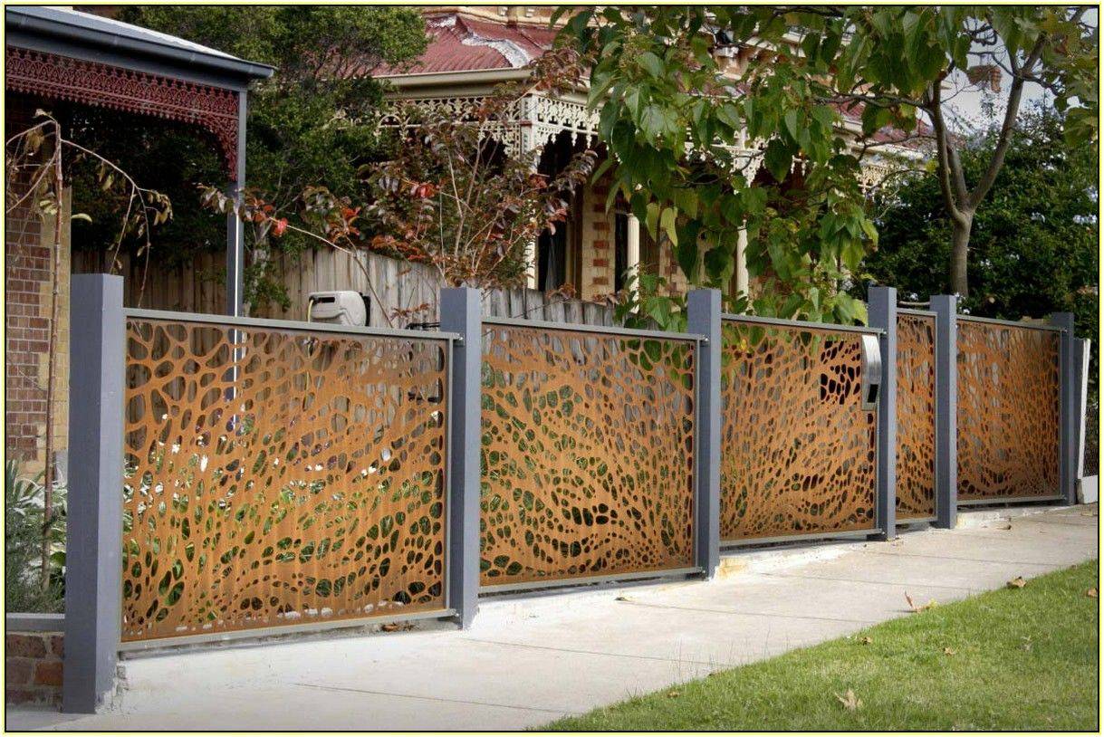 Metal Privacy Screen Decorative Panel Outdoor Garden Fence Art