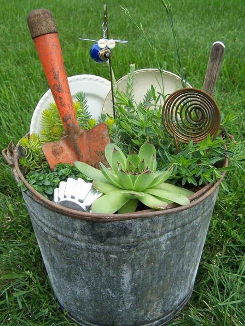 Simple Diy Junk Garden Art