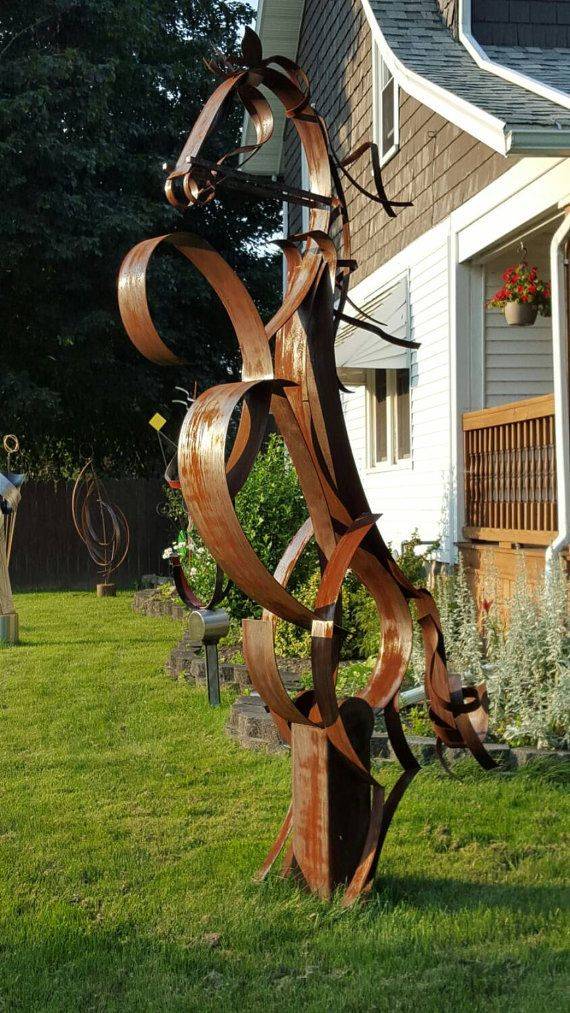 Hippy Bird Metal Yard Art