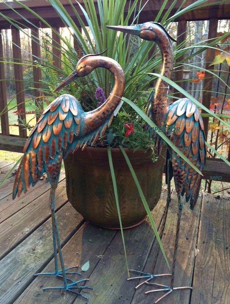 Regal Art Gift Bronze Heron Standing Art