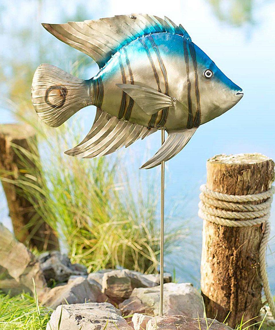 Scrap Metal Trout Fish Sculpture